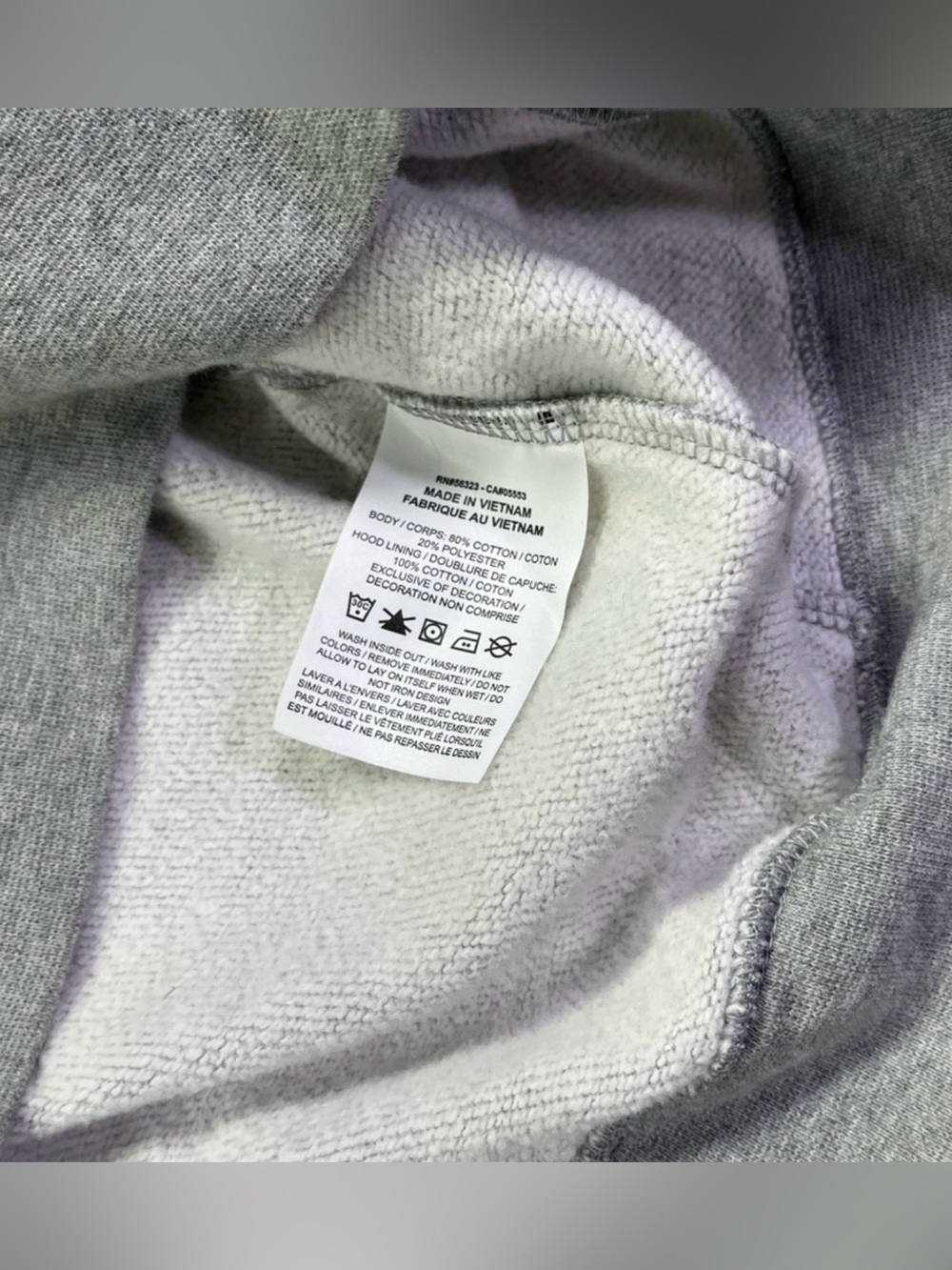 Nike Women’s Cropped Grey Hoodie Logo - Picture 4 of 4